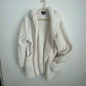 Zenana white sweatshirt fuzzy